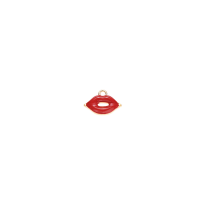 Gold Pucker Up Lips Charms