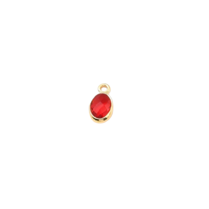Gold Oval Framed Glass Charms | Assorted