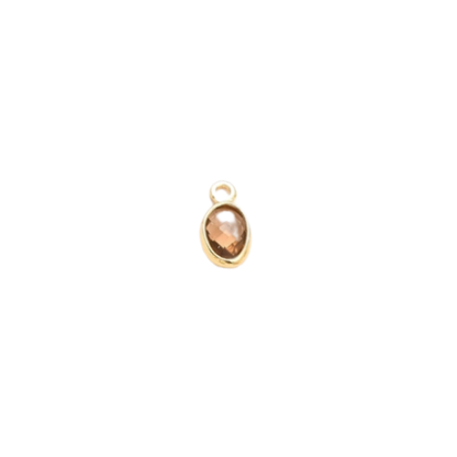 Gold Oval Framed Glass Charms | Assorted
