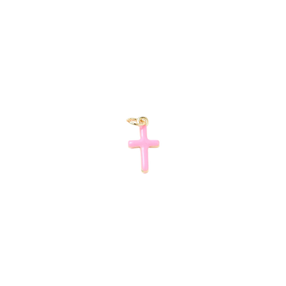 Gold Enamel Cross Charm | Assorted