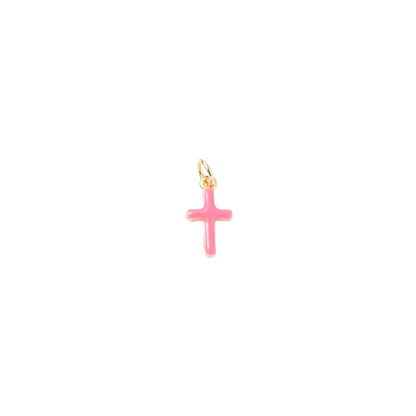 Gold Enamel Cross Charm | Assorted