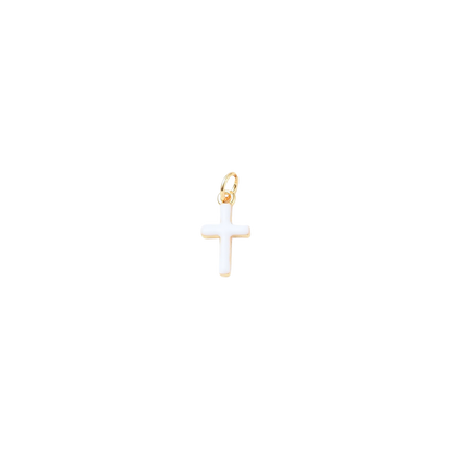 Gold Enamel Cross Charm | Assorted