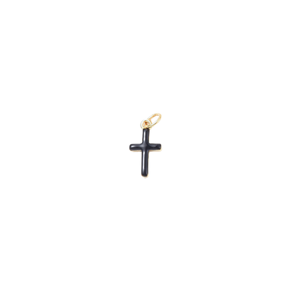 Gold Enamel Cross Charm | Assorted