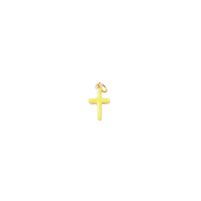 Gold Enamel Cross Charm | Assorted