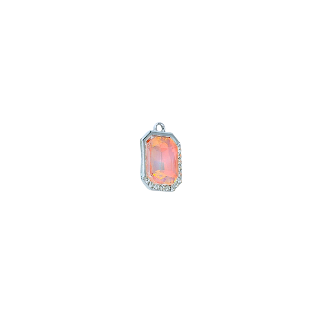 Silver Radiant Octagon Charm