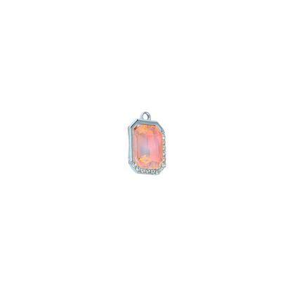 Silver Radiant Octagon Charm