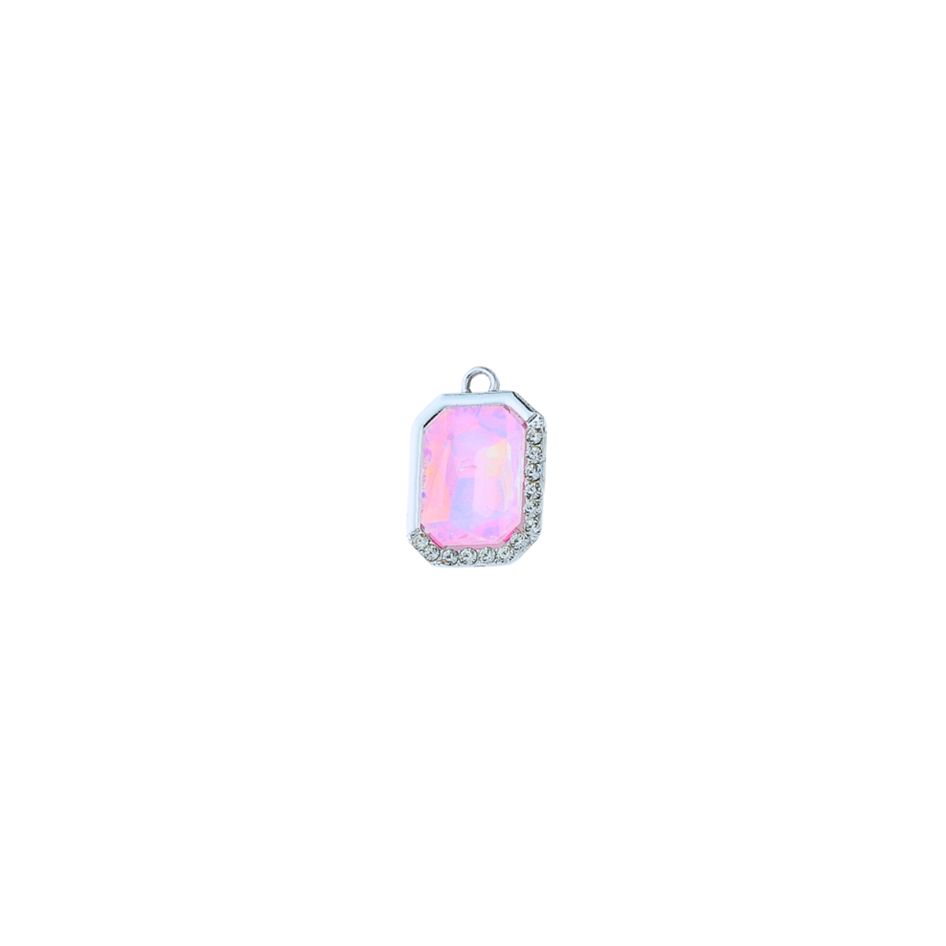 Silver Radiant Octagon Charm