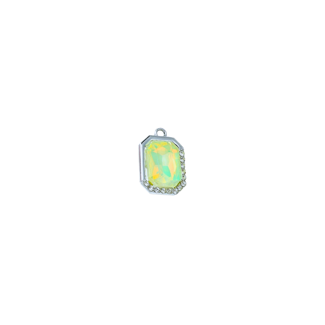 Silver Radiant Octagon Charm