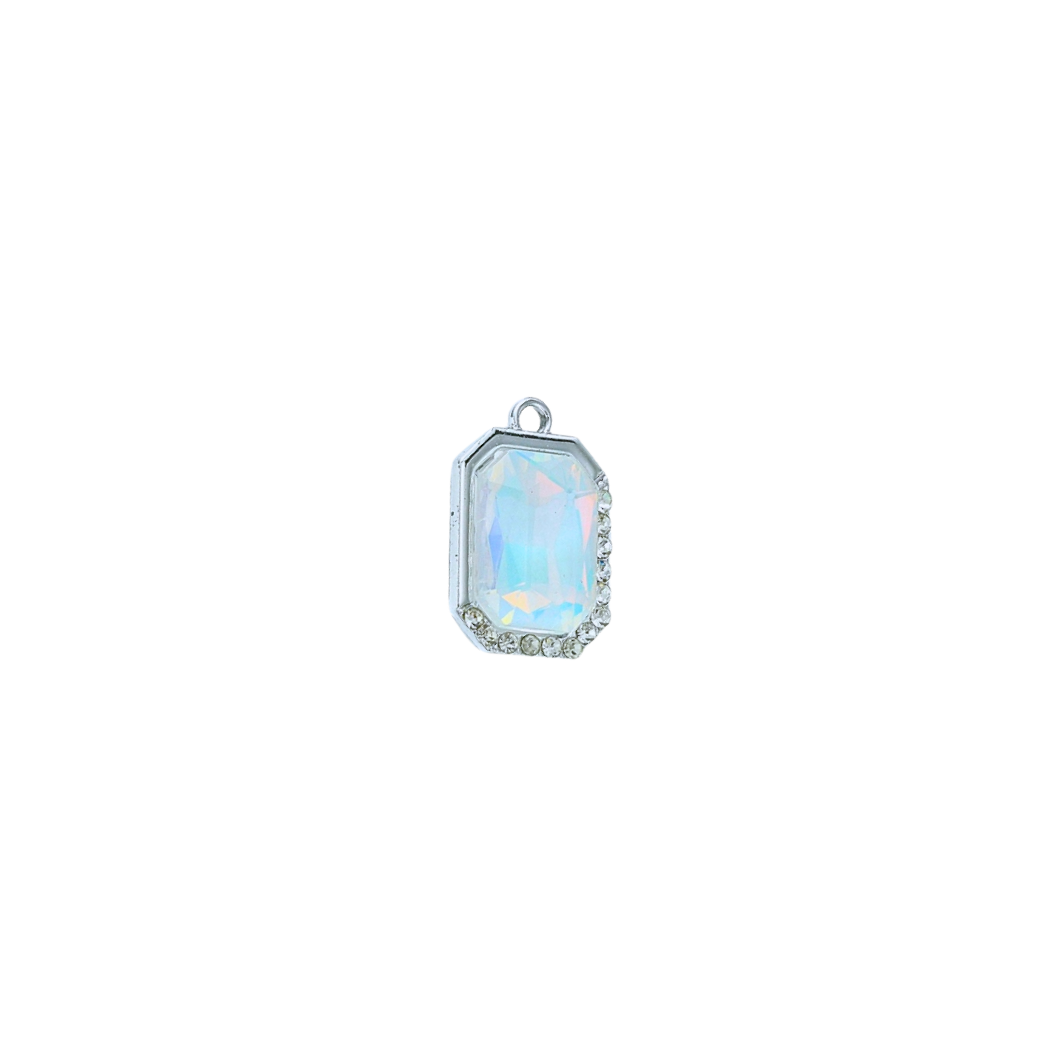 Silver Radiant Octagon Charm