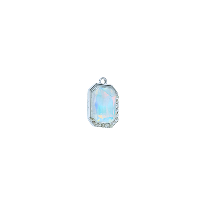 Silver Radiant Octagon Charm
