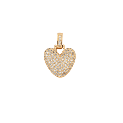 Transparent view of the Light Gold Rhinestone Bubble Letter Charm 
