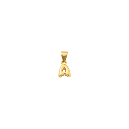Transparent view of the Gold 18K Mini Bubble Initial Letter | Alphabet Charm | Letter A
