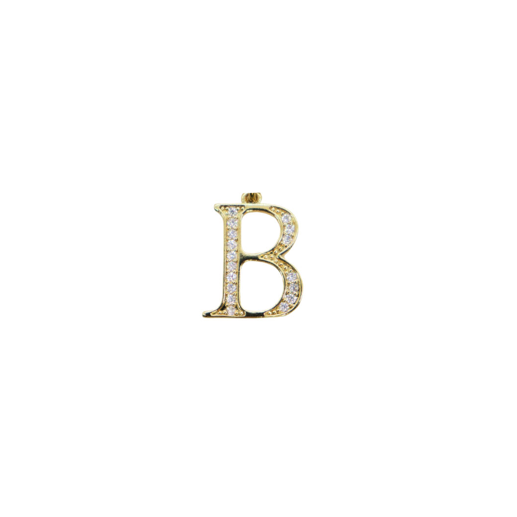 Transparent view of the Gold Cubic Zirconia Greek Life Charms | Beta