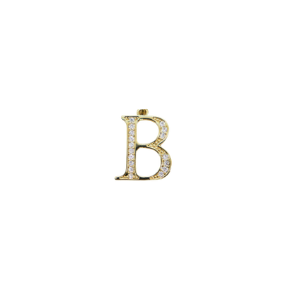 Transparent view of the Gold Cubic Zirconia Greek Life Charms | Beta