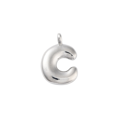 Silver Bubble Initial Letter | Alphabet Charm