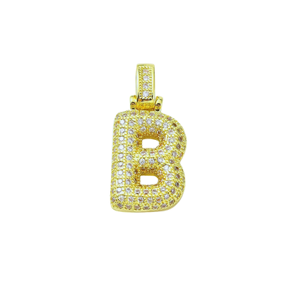 Gold Rhinestone Bubble Initial Letter | Alphabet Charms