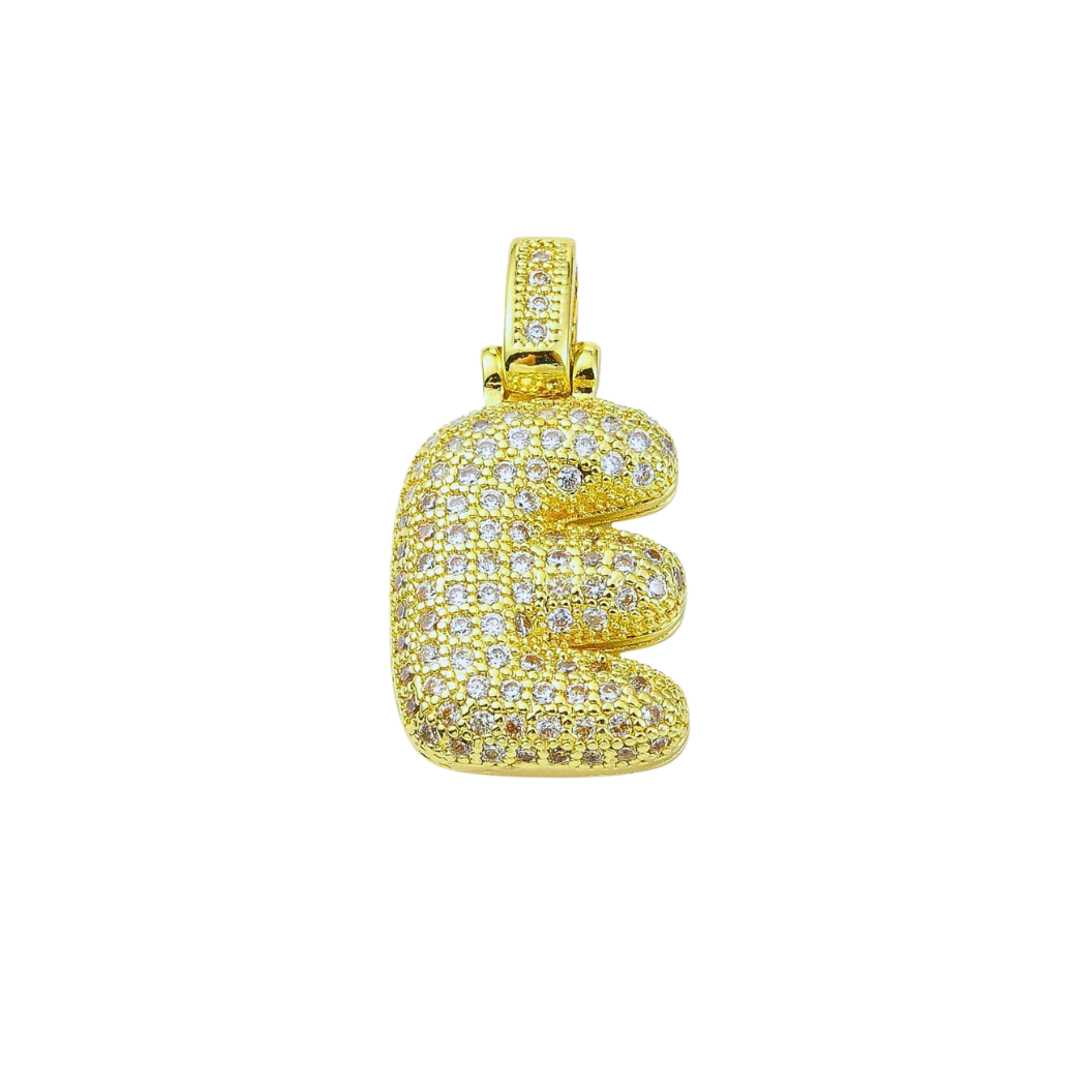 Gold Rhinestone Bubble Initial Letter | Alphabet Charms