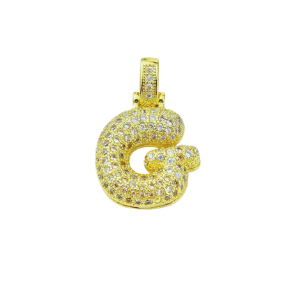 Gold Rhinestone Bubble Initial Letter | Alphabet Charms