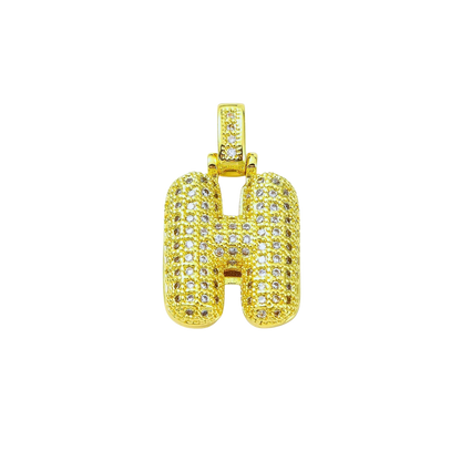 Gold Rhinestone Bubble Initial Letter | Alphabet Charms