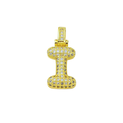 Gold Rhinestone Bubble Initial Letter | Alphabet Charms