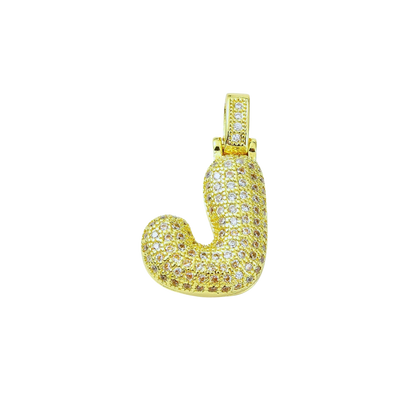 Gold Rhinestone Bubble Initial Letter | Alphabet Charms
