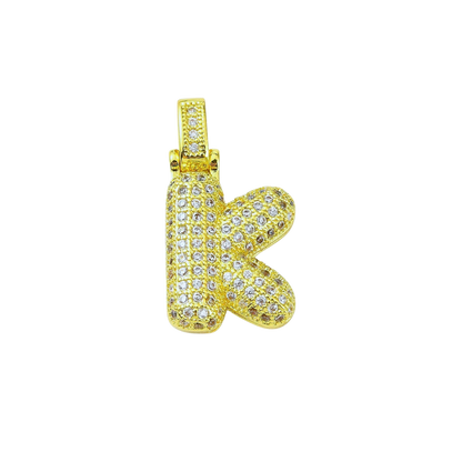 Gold Rhinestone Bubble Initial Letter | Alphabet Charms