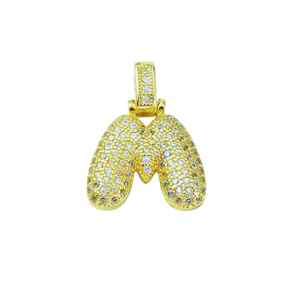 Gold Rhinestone Bubble Initial Letter | Alphabet Charms