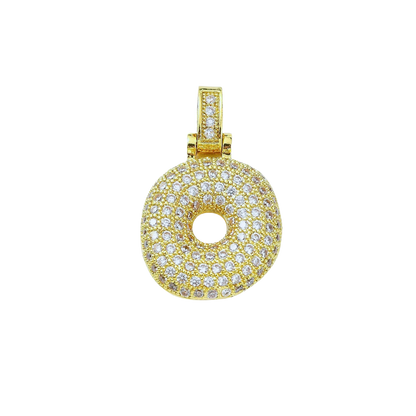 Gold Rhinestone Bubble Initial Letter | Alphabet Charms