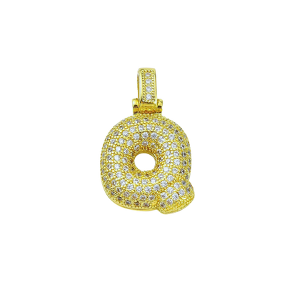 Gold Rhinestone Bubble Initial Letter | Alphabet Charms