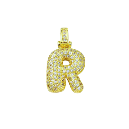 Gold Rhinestone Bubble Initial Letter | Alphabet Charms