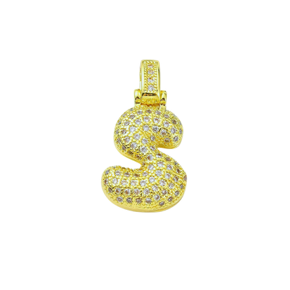 Gold Rhinestone Bubble Initial Letter | Alphabet Charms