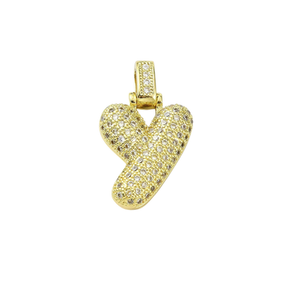 Gold Rhinestone Bubble Initial Letter | Alphabet Charms