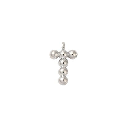 Transparent view of the Silver Textured Mini Letter Charms | Letter T