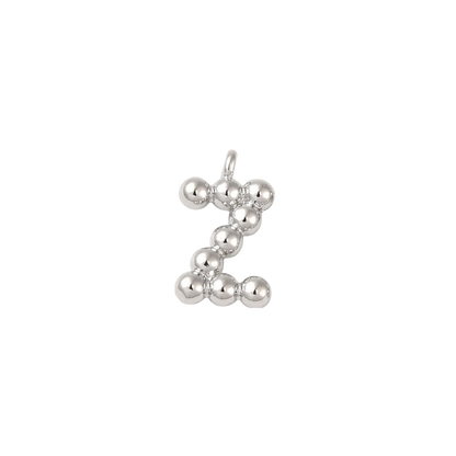 Transparent view of the Silver Textured Mini Letter Charms | Letter Z