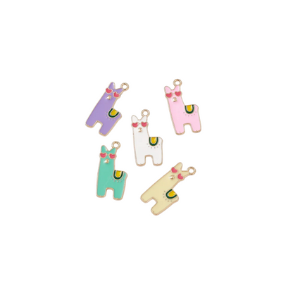 Front of five Gold Alpaca Charm | Assorted