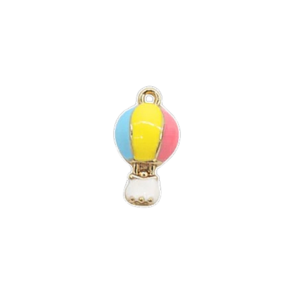 Gold Up, Up, and Away Hot Air Balloon Charm