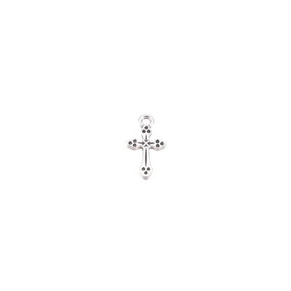 Silver Antique Silver Cross Charm