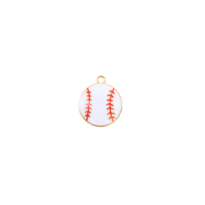 Gold Strike Zone Baseball Charm