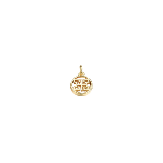 Gold Ocean Halo Shell Charm