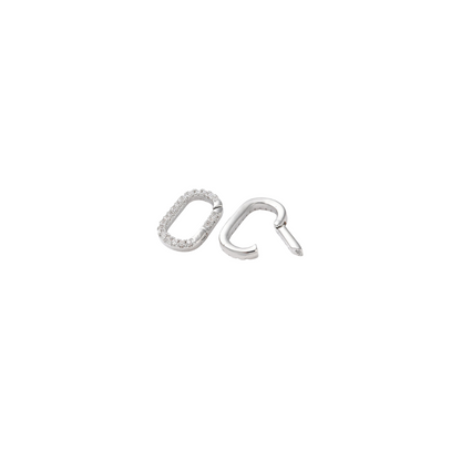 Front and back view of the Silver Blair Carabiner