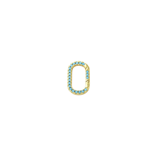 Gold Turquoise Blair Carabiner