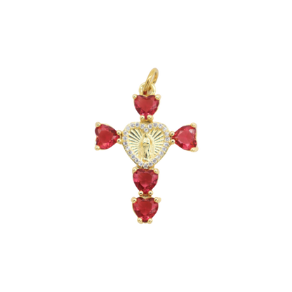 Gold Virgin Mary Cross Charm | Assorted