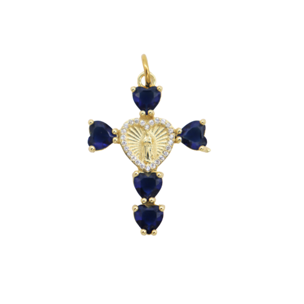 Gold Virgin Mary Cross Charm | Assorted