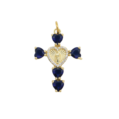 Gold Virgin Mary Cross Charm | Assorted