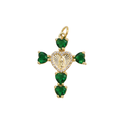 Gold Virgin Mary Cross Charm | Assorted