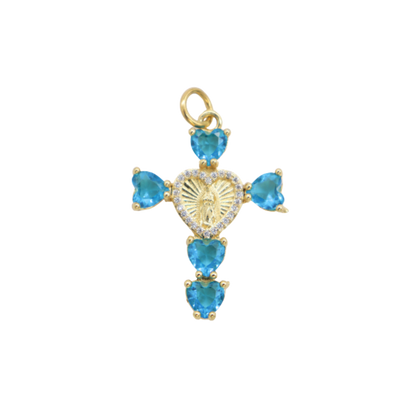 Gold Virgin Mary Cross Charm | Assorted