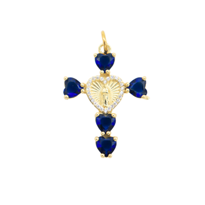 Gold Virgin Mary Cross Charm | Assorted
