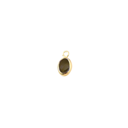 Gold Oval Framed Glass Charms | Assorted