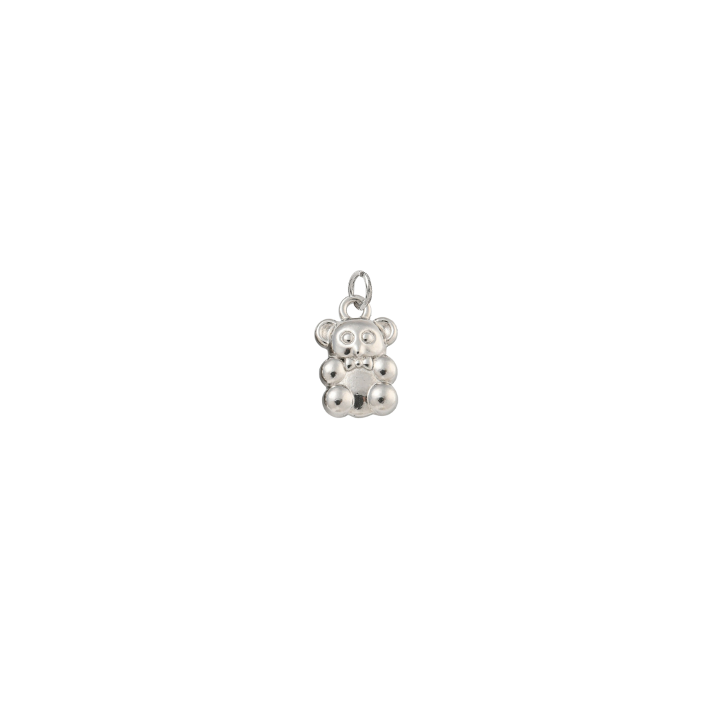 Silver Teddy Bear Charm