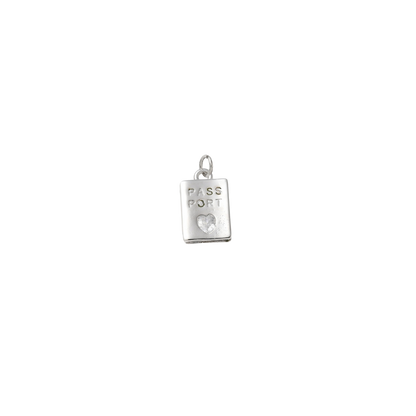 Silver Passport to Travel Charm